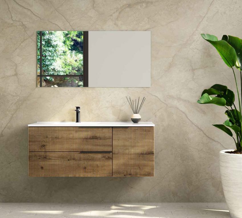 Mueble BALI 120 Roble Ostipo / Tirador Negro