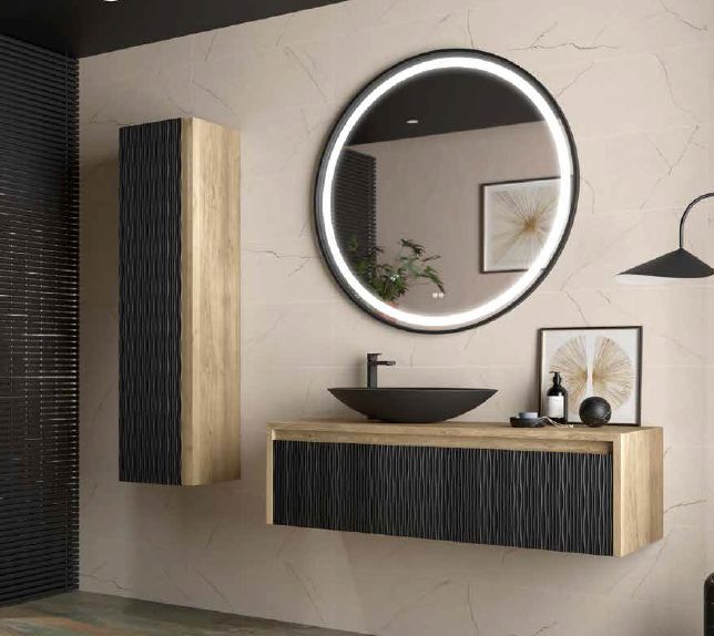 Mueble LAMBDA 120 Roble Natural / Negro