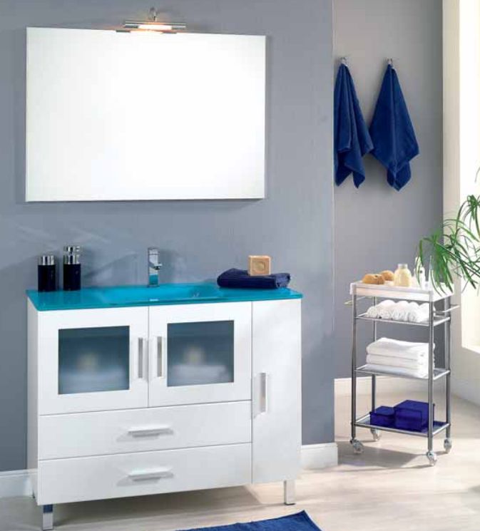 Mueble MENORCA 100 Blanco brillo