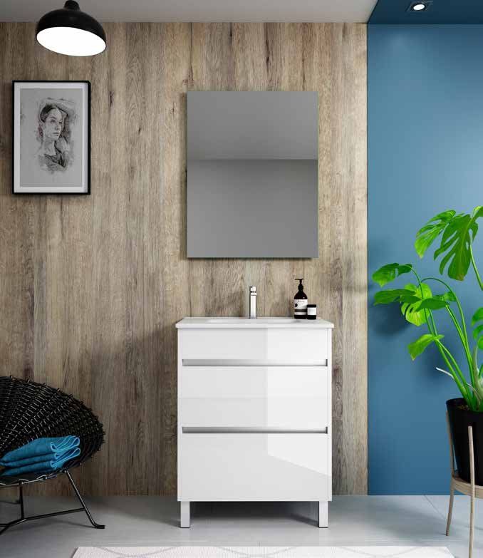 Mueble PARIS 60 Blanco Brillo