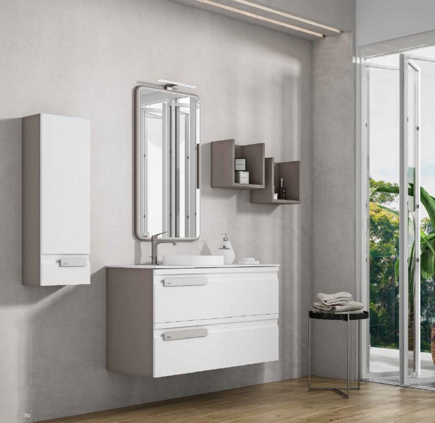 Mueble VITA 90 Gris delfín mate / Blanco mate