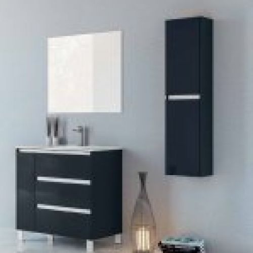 Mueble ZAHARA 80 Gris marengo / Barras Blanco