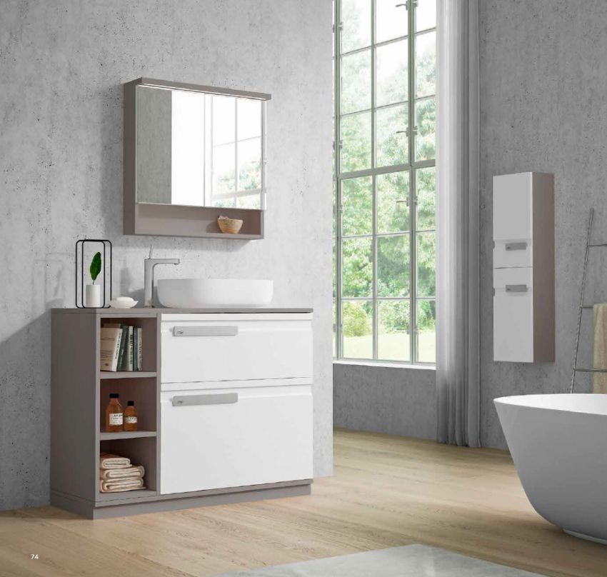 Mueble VITA MODULAR 110 Gris delfín / Blanco