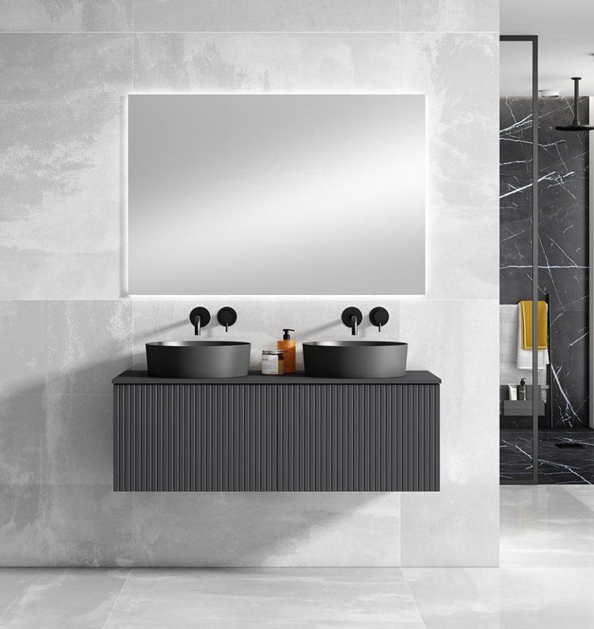 Mueble BARI 120 Ceniza / Tapa Ceniza