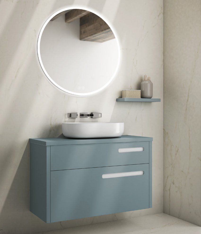 Mueble GAUDÍ 90 Verditer Mate / Uñeros Blanco Mate