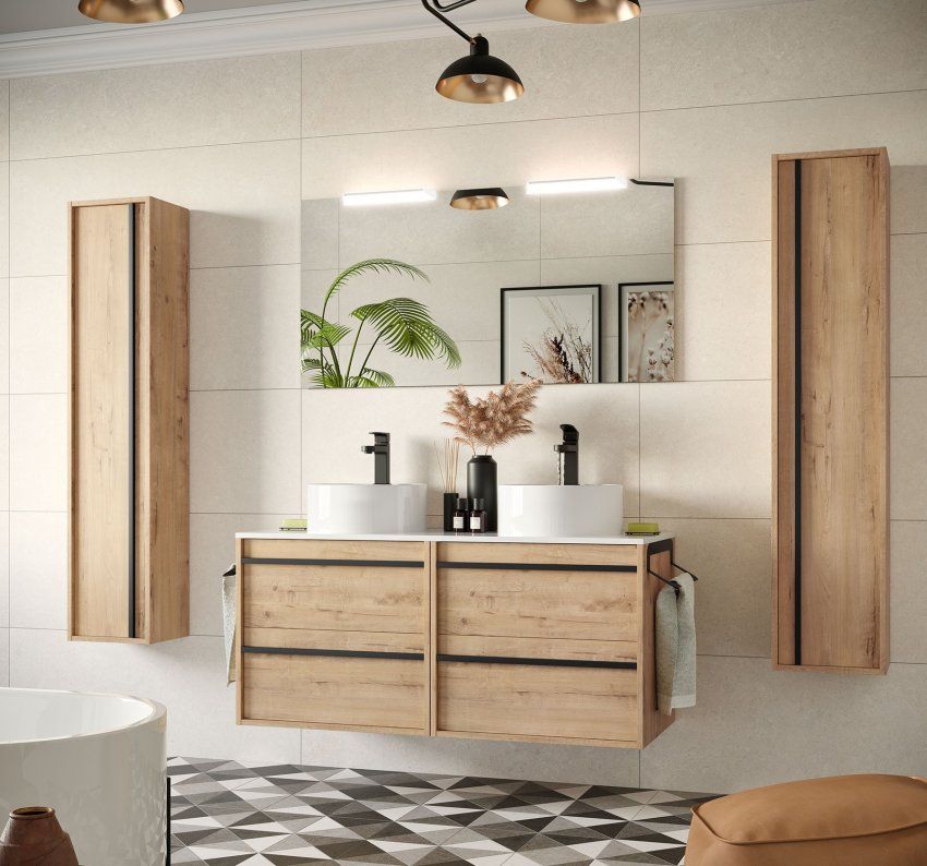 Mueble ATTILA 120 (60+60) Roble áfrica