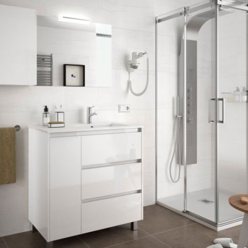 Mueble NOJA 3 cajones + 1 puerta 85,5 cm White Gloss