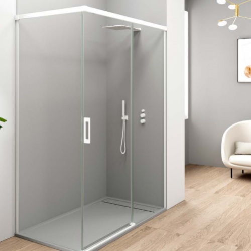 Frontal (+ Lateral fijo) YAIZA "Con perfilería en blanco"