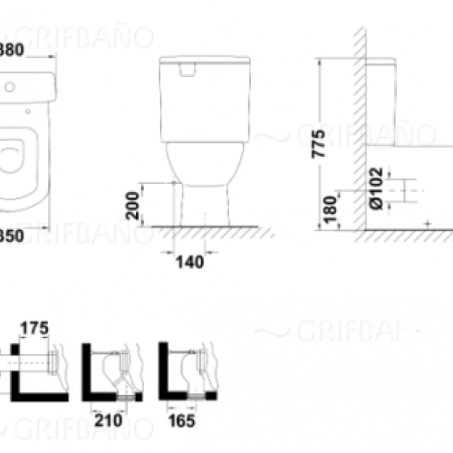 inodoro smart compacto   medidas