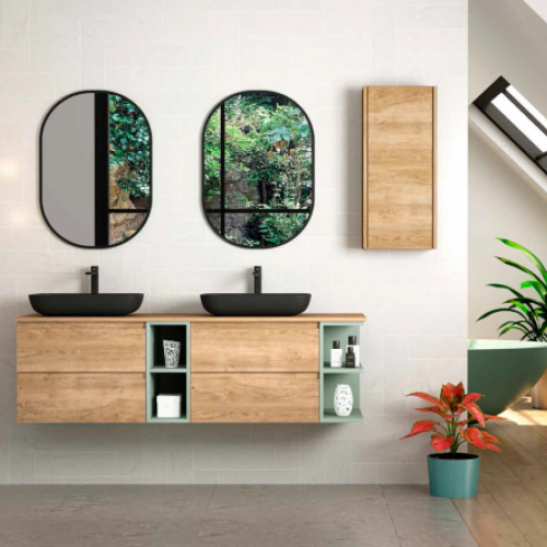 Mueble NAPOLES MODULAR 160 Roble Natural / Verde Claro