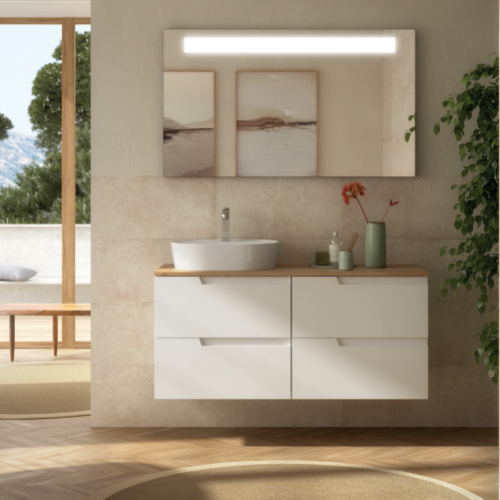 Mueble VIMA 120 (60+60) White Satin