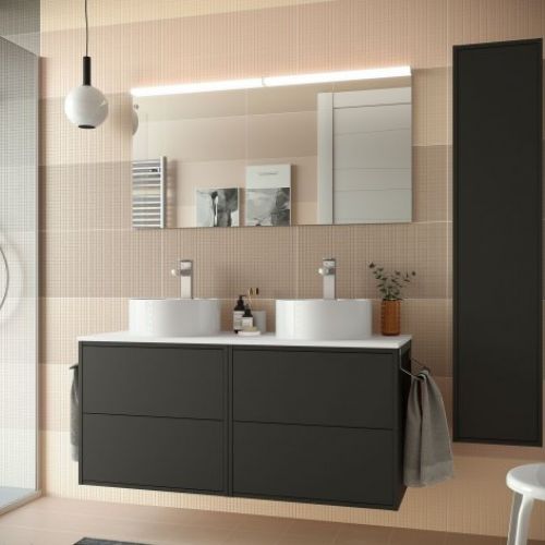 Mueble OPTIMUS 120 (60+60) Black Satin