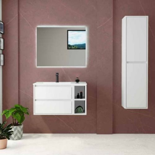 Mueble BOLTON MODULAR 80 Blanco Brillo