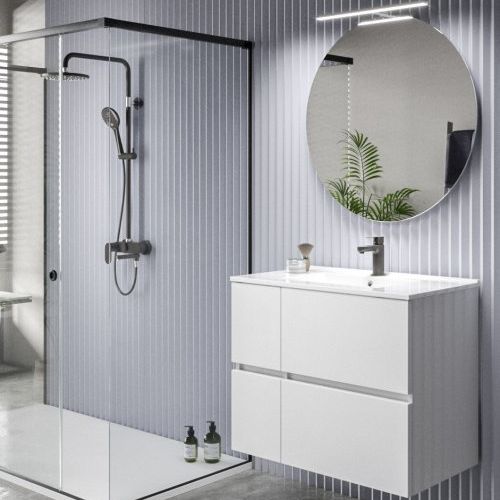 Mueble NORDIC 80 Blanco Brillo