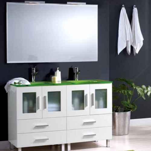 Mueble MENORCA 120 (60+60) Blanco brillo