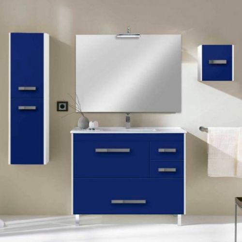 Mueble KORAL 90 Blanco / Azul