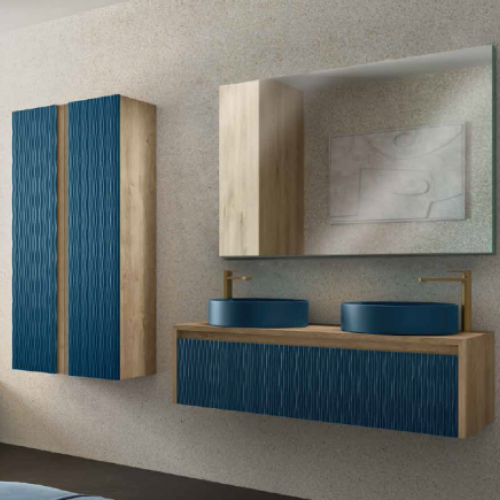Mueble LAMBDA 120 Roble Natural / Blue Space