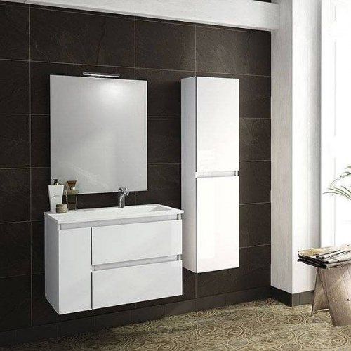 Mueble BOX MODULAR 90 (70+20) Nieve brillo