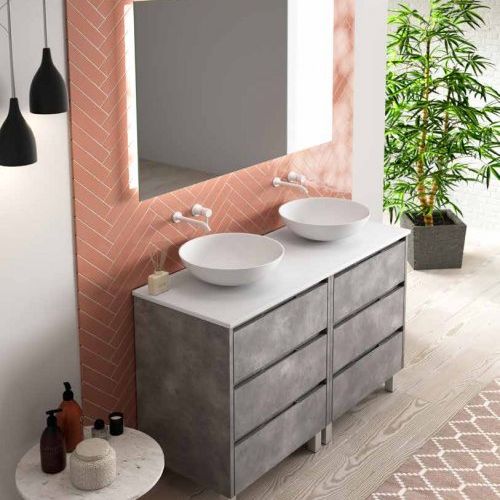 Mueble BOLTON 120 (60+60) Cemento