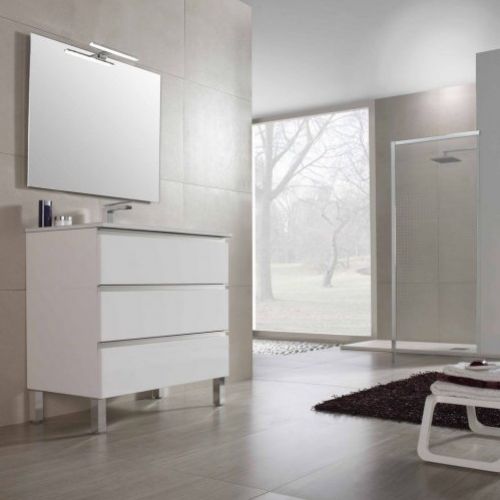 Mueble MALAGA 80 Blanco brillo
