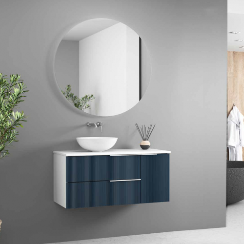 Mueble BALI 120 Azul Índigo / Tirador Cromo