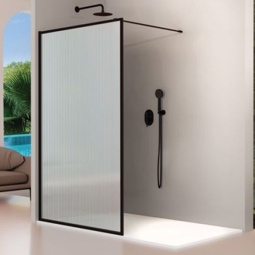 Panel fijo FRESH NEGRO BORDE ACANALADO