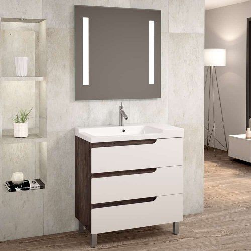 Mueble MADY 70 Roble cebil / Blanco mate