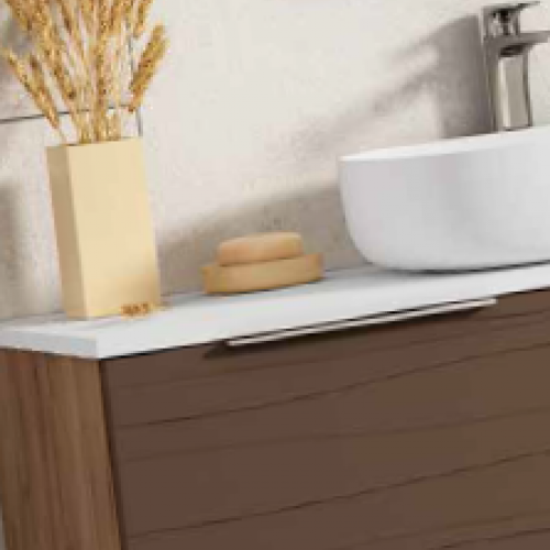 Mueble de Baño al Suelo con Lavabo Cerámico de Fondo Reducido Berna