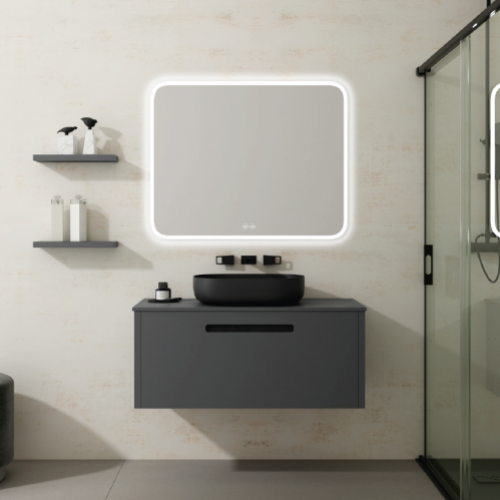 Mueble GAUDÍ 90 Gris Bromo Mate / Uñero Negro Mate