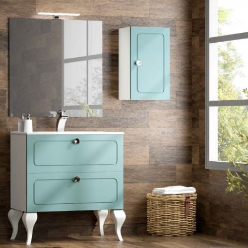 Mueble DALMA 80 Blanco / Verde mar