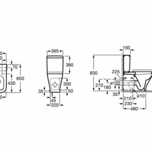 inodoro the gap square confort   medidas