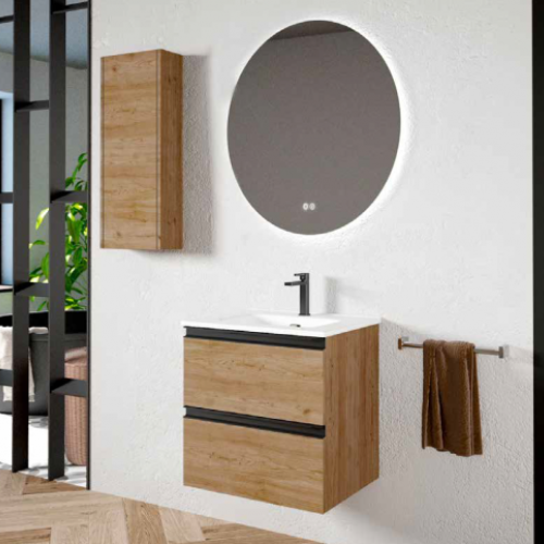 Mueble TURIN 60 Roble Natural / Tirador Negro