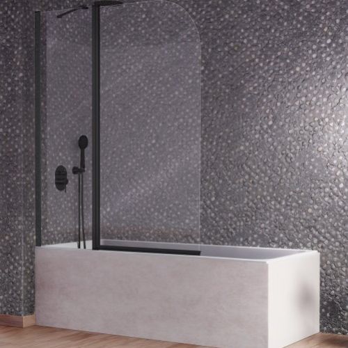 Panel fijo + abatible RITA "Con perfilería en negro"