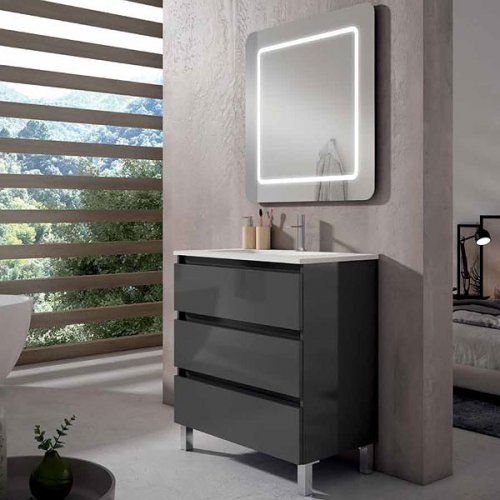 Mueble BOX 80 Gris oscuro brillo
