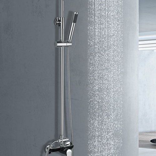 Kit ducha monomando MISURI CROMO / NEGRO