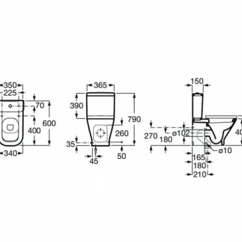inodoro the gap square compacto   medidas