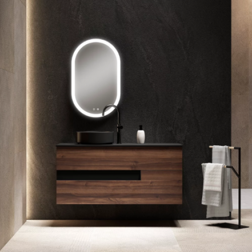 Mueble VISION 120 Valenti / Cristal Negro