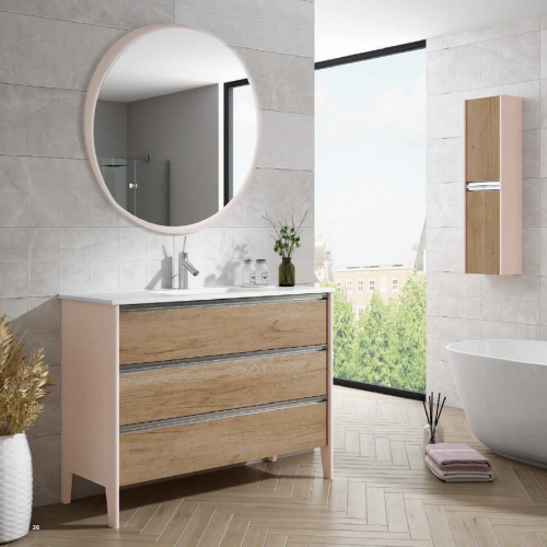 Mueble ALPES 120 Pure Beige Mate / Roble Olmo