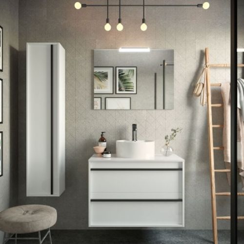 Mueble ATTILA 80 White Satin