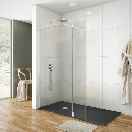 Panel fijo + abatible SCREEN BLANCO BISAGRAS