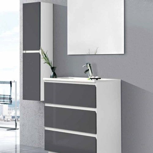 Mueble YAGO 70 Blanco / Gris antracita