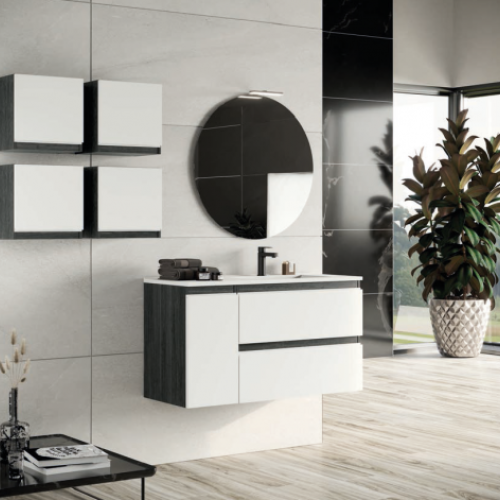 Mueble AQUA MODULAR 120 Azabache / Blanco