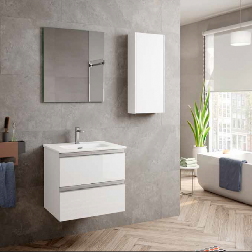 Mueble TURIN 60 Blanco Brillo / Tirador Cromo