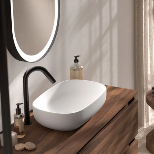 Ambiente BOX con lavabo de posar ARTIC