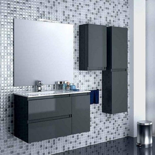 Mueble BOX MODULAR 100 (70+30) Gris oscuro brillo