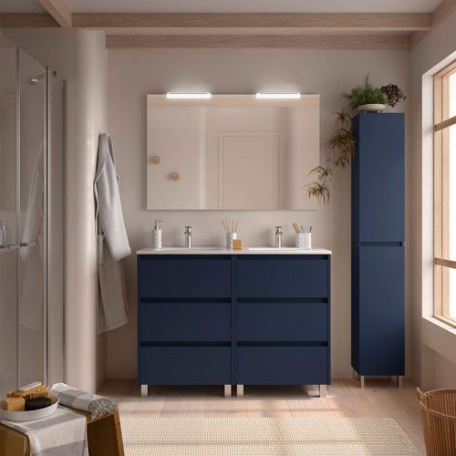 Mueble NOJA 120 (60+60) Blue Satin