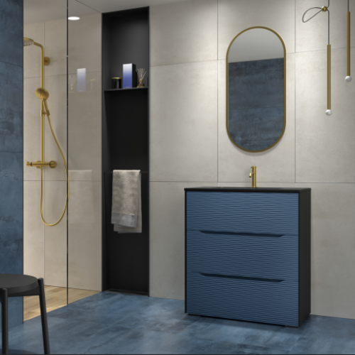 Mueble NUBIA 80 Negro / Blue Space