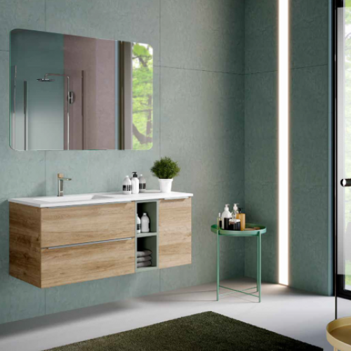 Mueble OSAKA MODULAR 120 Roble Natural / Verde Claro