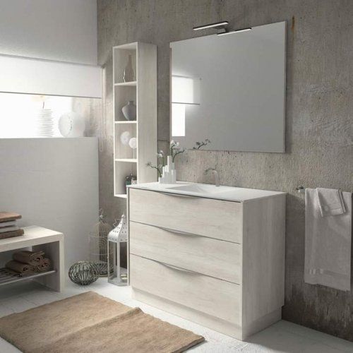 Mueble NATURA "Tirador pestaña" 90 Pino blanco