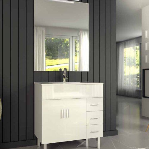 Mueble REUS 80 Blanco Brillo